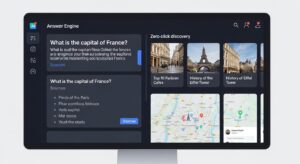 AI search results showing answer engines and zero click discovery